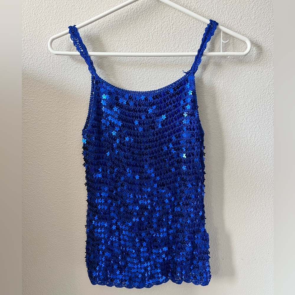Mesh Sequin Top